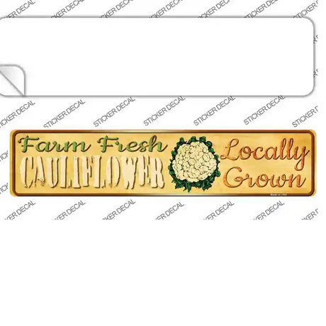 Farm Fresh Cauliflower Novelty Narrow Sticker Decal Small