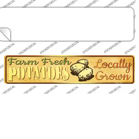 Farm Fresh Potatoes Novelty Narrow Sticker Decal Small