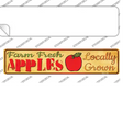 Farm Fresh Apples Novelty Narrow Sticker Decal Small