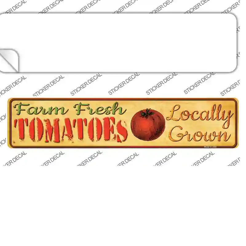 Farm Fresh Tomatoes Novelty Narrow Sticker Decal Small