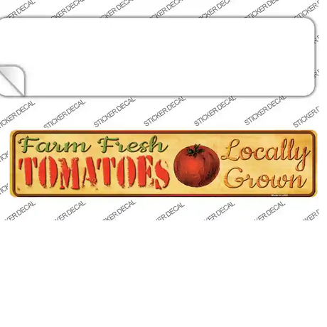 Farm Fresh Tomatoes Novelty Narrow Sticker Decal Small