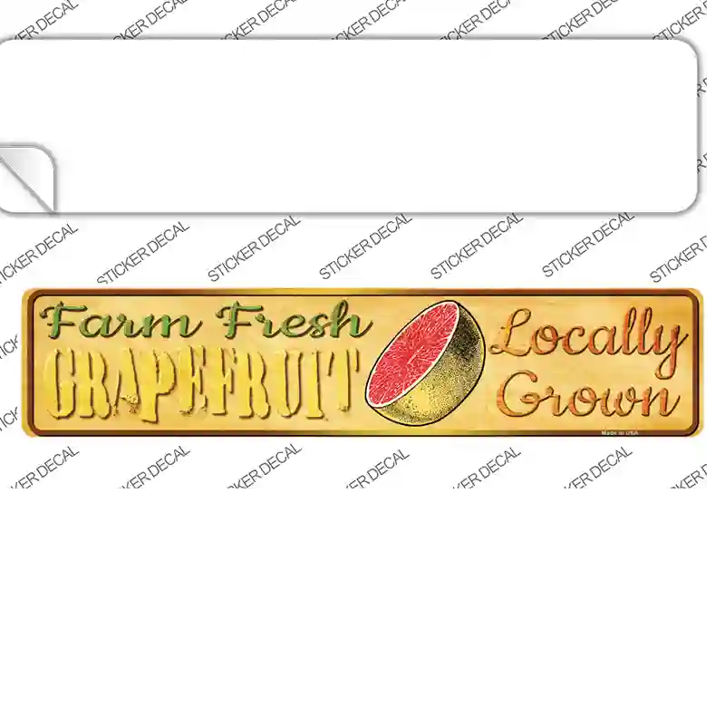 Farm Fresh Grapefruit Novelty Narrow Sticker Decal Small