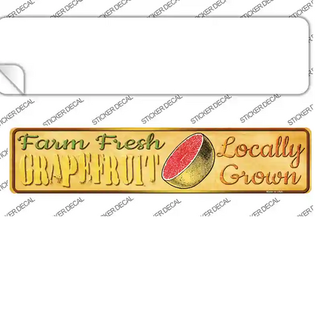 Farm Fresh Grapefruit Novelty Narrow Sticker Decal Small