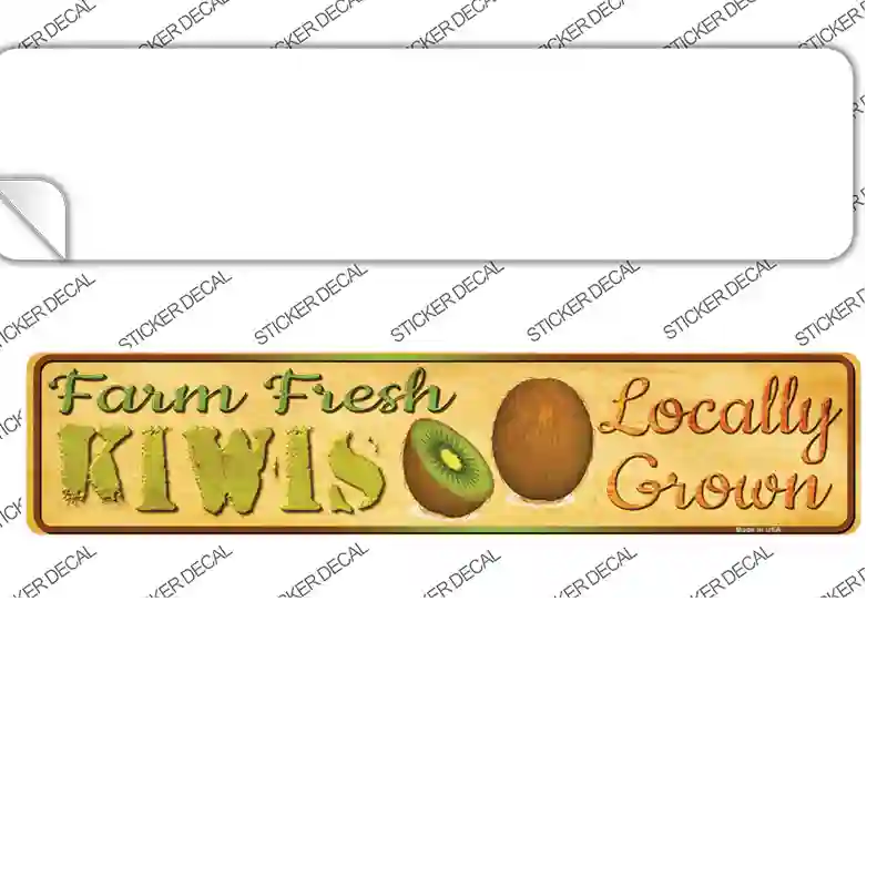 Farm Fresh Kiwis Novelty Narrow Sticker Decal Small