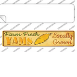 Farm Fresh Yams Novelty Narrow Sticker Decal Small