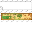 Farm Fresh Broccoli Novelty Narrow Sticker Decal Small