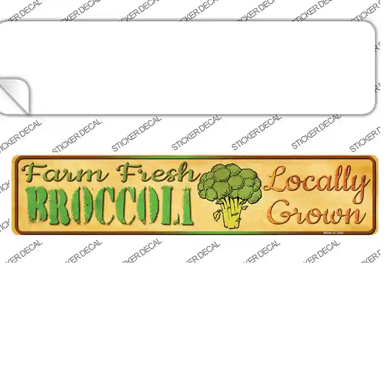 Farm Fresh Broccoli Novelty Narrow Sticker Decal Small