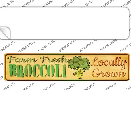 Farm Fresh Broccoli Novelty Narrow Sticker Decal Small