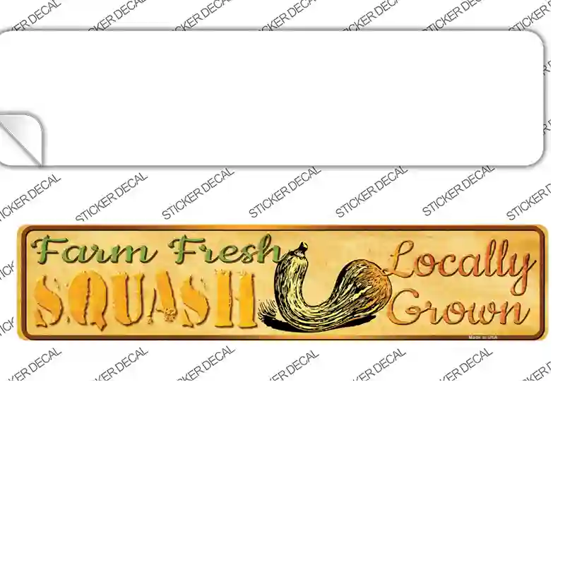 Farm Fresh Squash Novelty Narrow Sticker Decal Small