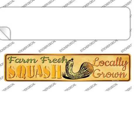 Farm Fresh Squash Novelty Narrow Sticker Decal Small