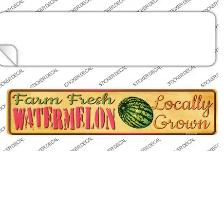 Farm Fresh Watermelon Novelty Narrow Sticker Decal Small