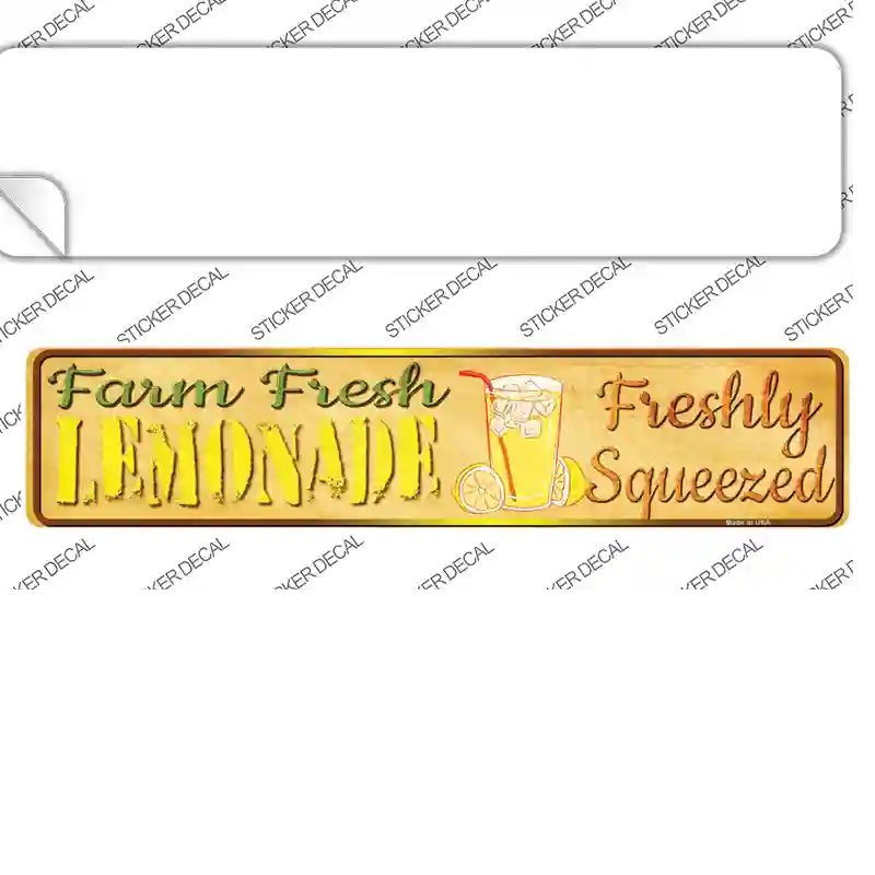 Farm Fresh Lemonade Novelty Narrow Sticker Decal Small