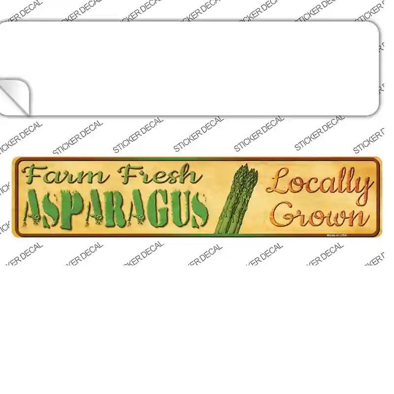 Farm Fresh Asparagus Novelty Narrow Sticker Decal Small