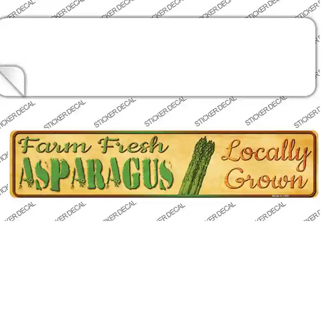 Farm Fresh Asparagus Novelty Narrow Sticker Decal Small