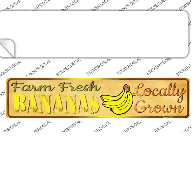 Farm Fresh Bananas Novelty Narrow Sticker Decal Small