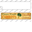 Farm Fresh Carrots Novelty Narrow Sticker Decal Small