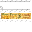 Farm Fresh Apricots Novelty Narrow Sticker Decal Small