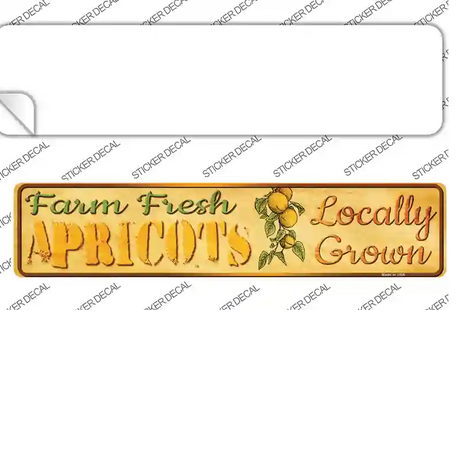 Farm Fresh Apricots Novelty Narrow Sticker Decal Small