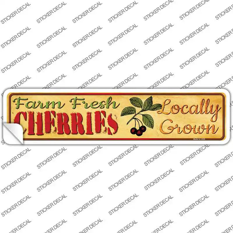 Farm Fresh Cherries Novelty Narrow Sticker Decal