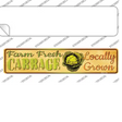 Farm Fresh Cabbage Novelty Narrow Sticker Decal Small