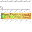 Farm Fresh Lettuce Novelty Narrow Sticker Decal Small