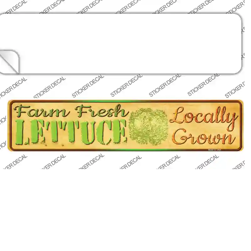 Farm Fresh Lettuce Novelty Narrow Sticker Decal Small