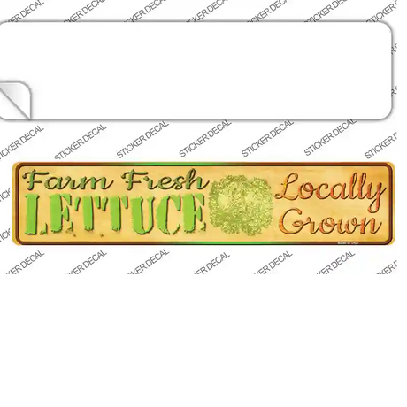 Farm Fresh Lettuce Novelty Narrow Sticker Decal Small