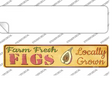 Farm Fresh Figs Novelty Narrow Sticker Decal Small