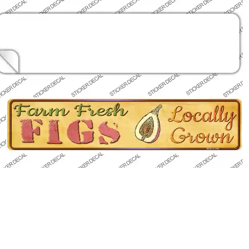 Farm Fresh Figs Novelty Narrow Sticker Decal Small