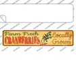 Farm Fresh Cranberries Novelty Narrow Sticker Decal Small