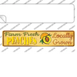 Farm Fresh Peaches Novelty Narrow Sticker Decal Small