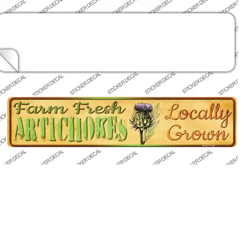 Farm Fresh Artichokes Novelty Narrow Sticker Decal Small