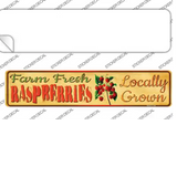 Farm Fresh Raspberries Novelty Narrow Sticker Decal Small