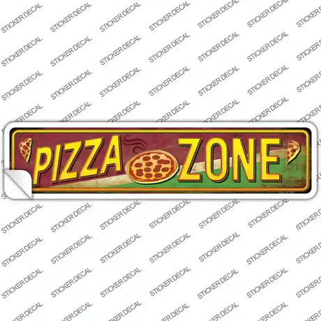 Pizza Zone Novelty Narrow Sticker Decal