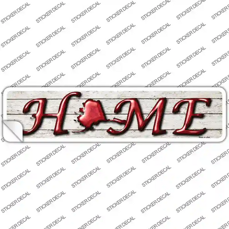 Alaska Home Outline Novelty Narrow Sticker Decal Small