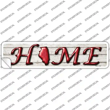 Illinois Home Outline Novelty Narrow Sticker Decal Small