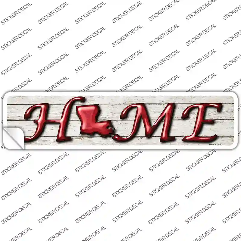 Louisiana Home Outline Novelty Narrow Sticker Decal