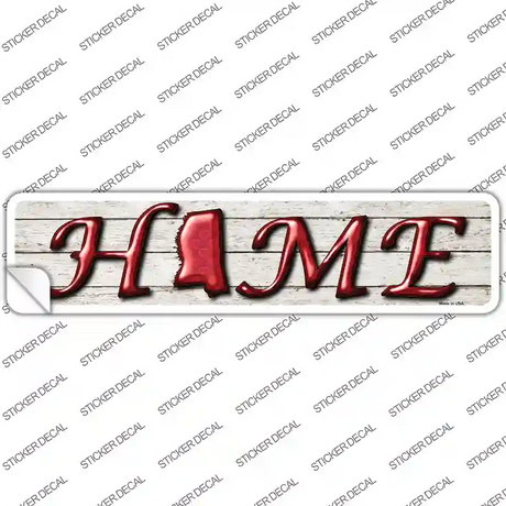 Mississippi Home Outline Novelty Narrow Sticker Decal Small