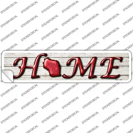 Wisconsin Home Outline Novelty Narrow Sticker Decal Small