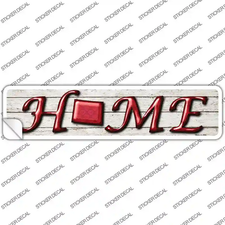 Wyoming Home Outline Novelty Narrow Sticker Decal Small