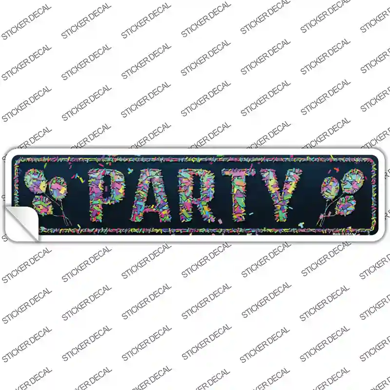 Party Confetti Novelty Narrow Sticker Decal