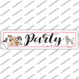 Dog Party Novelty Narrow Sticker Decal Small