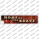 Home of the Brave Bulb Lettering Novelty Narrow Sticker Decal