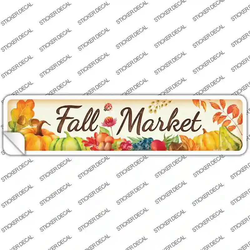 Fall Market Novelty Narrow Sticker Decal Small