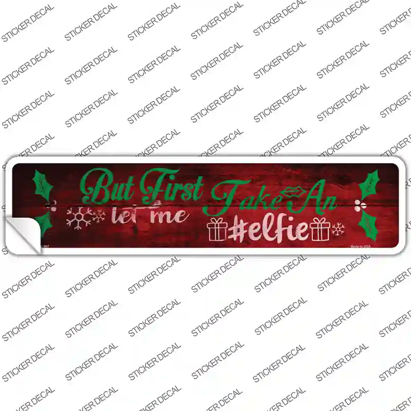 Take An Elfie Novelty Narrow Sticker Decal Small