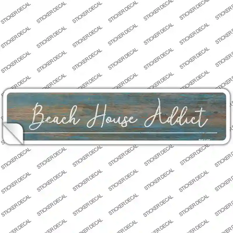 Beach House Addict Novelty Narrow Sticker Decal Small