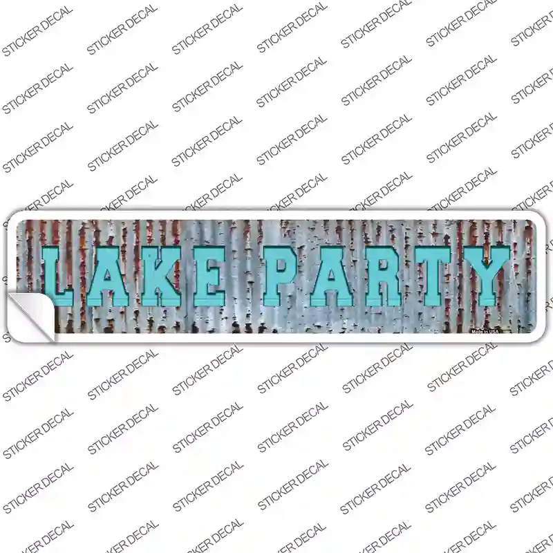 Lake Party Novelty Narrow Sticker Decal