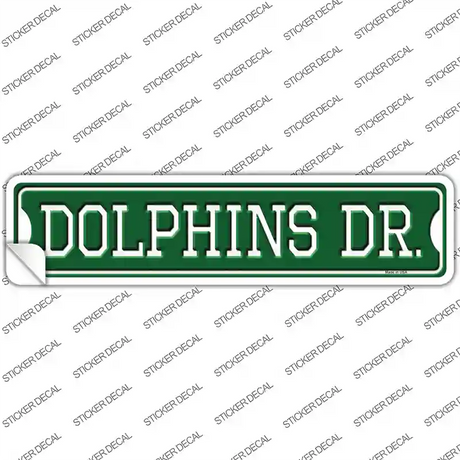 Dolphins Dr Novelty Narrow Sticker Decal