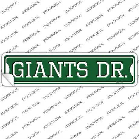 Giants Dr Novelty Narrow Sticker Decal