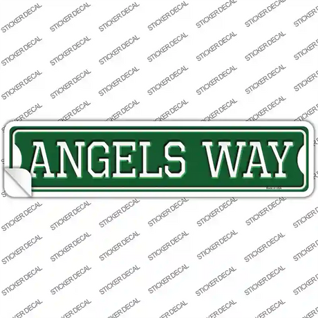 Angels Way Novelty Narrow Sticker Decal Small